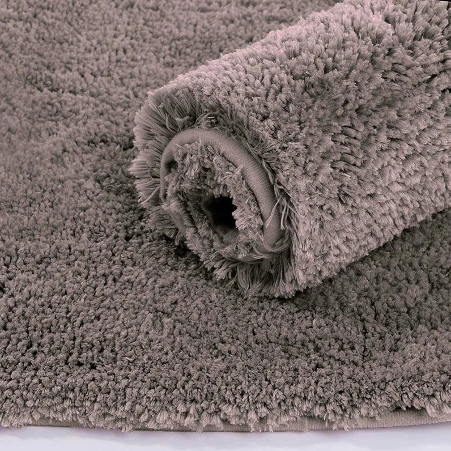 Luxe Home International Microfiber Bath Mat Super Soft Non Slip Vegas Rectangular Mats For Bathroom Colour Grey