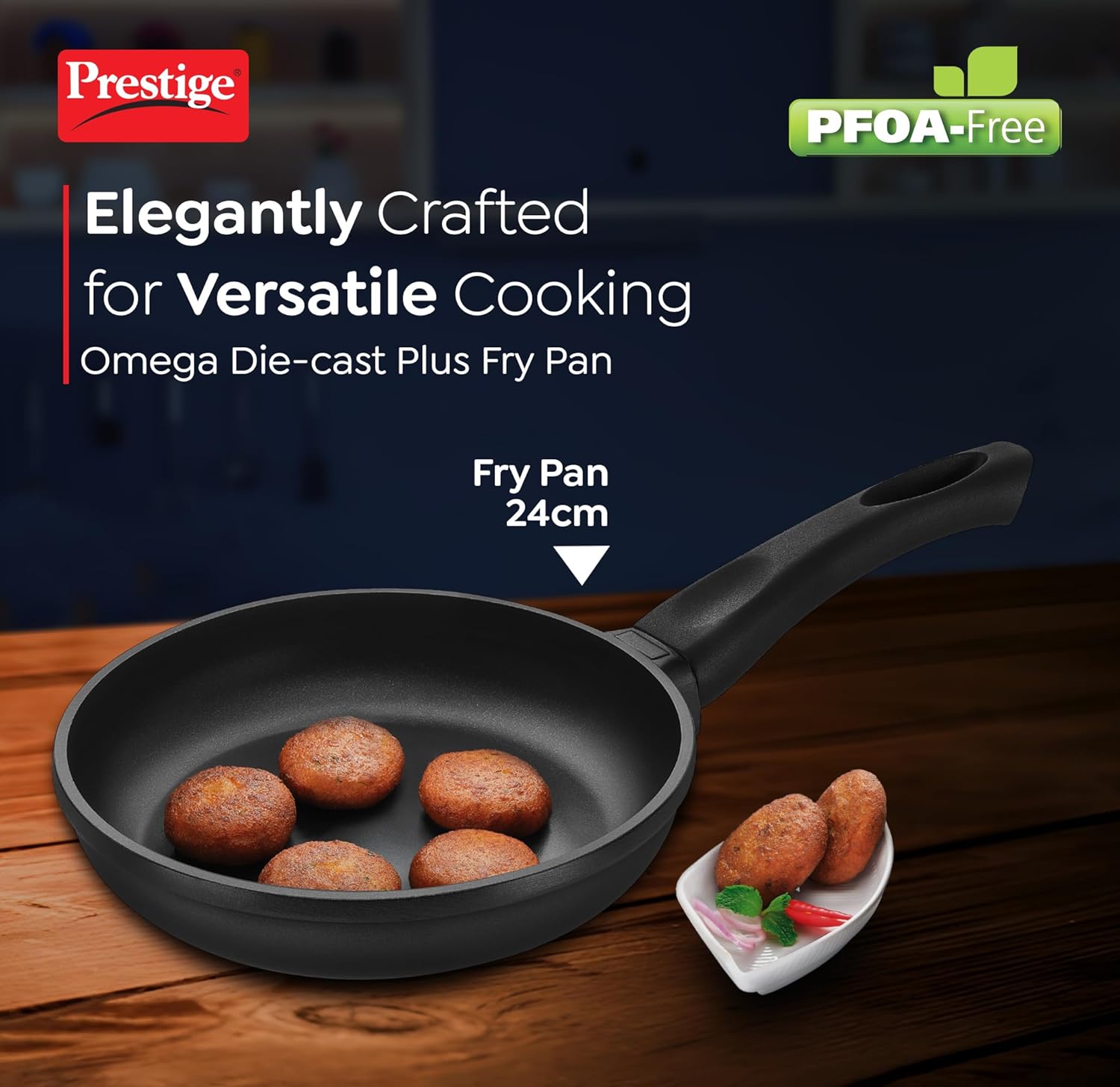 Prestige Omega Die-Cast Plus Aluminium Non-Stick Fry Pan 24 cm