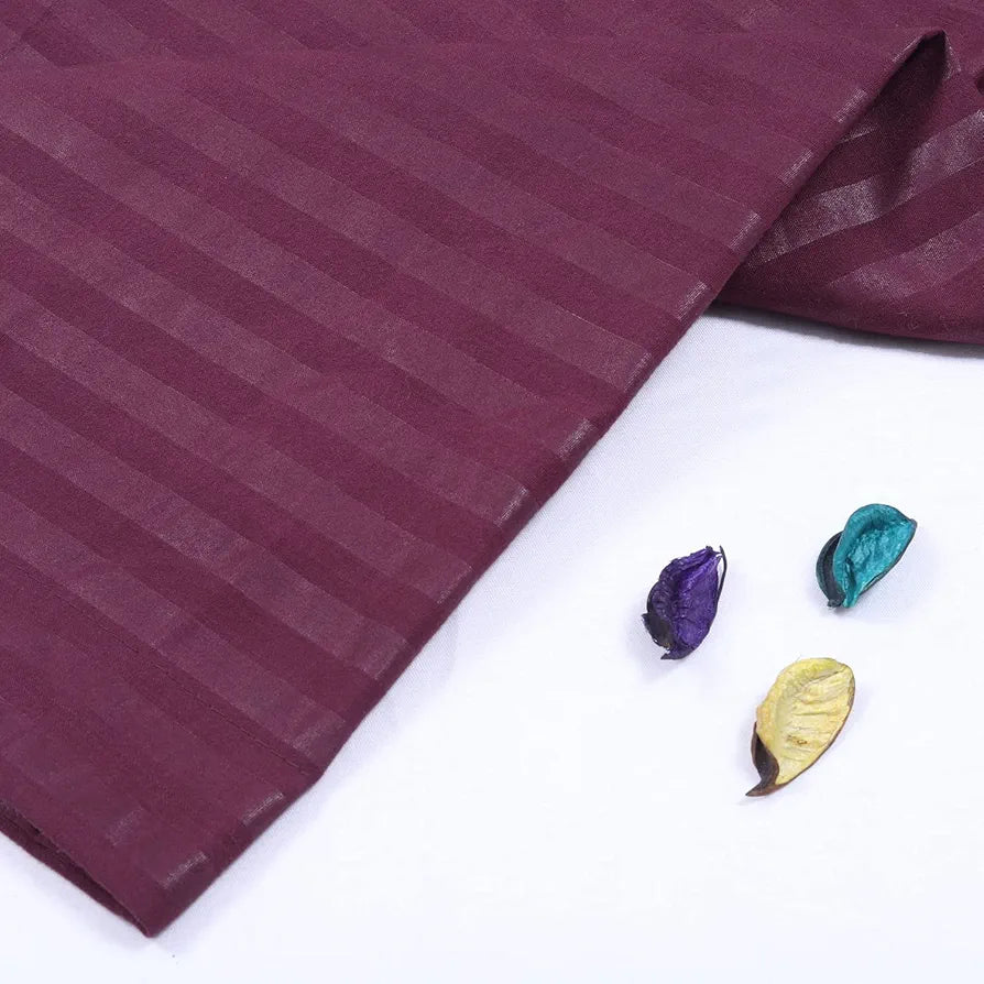 Cloth Fusion Glace Cotton Pillow Cover Set of 2 with Envelope Closure Soft Pillow Wine Colour