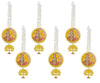 Handmade Artificial Laxmi Ji Decorative Hanging with Lotus & Garland Set of 6