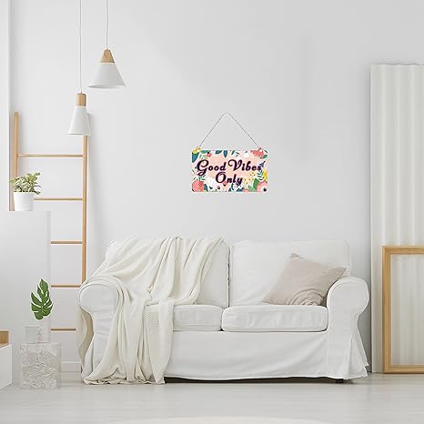 Angel Infinite Good Vibes Only Quote Hanging For Wall Decoration Wooden Wall Decor Item For Gift