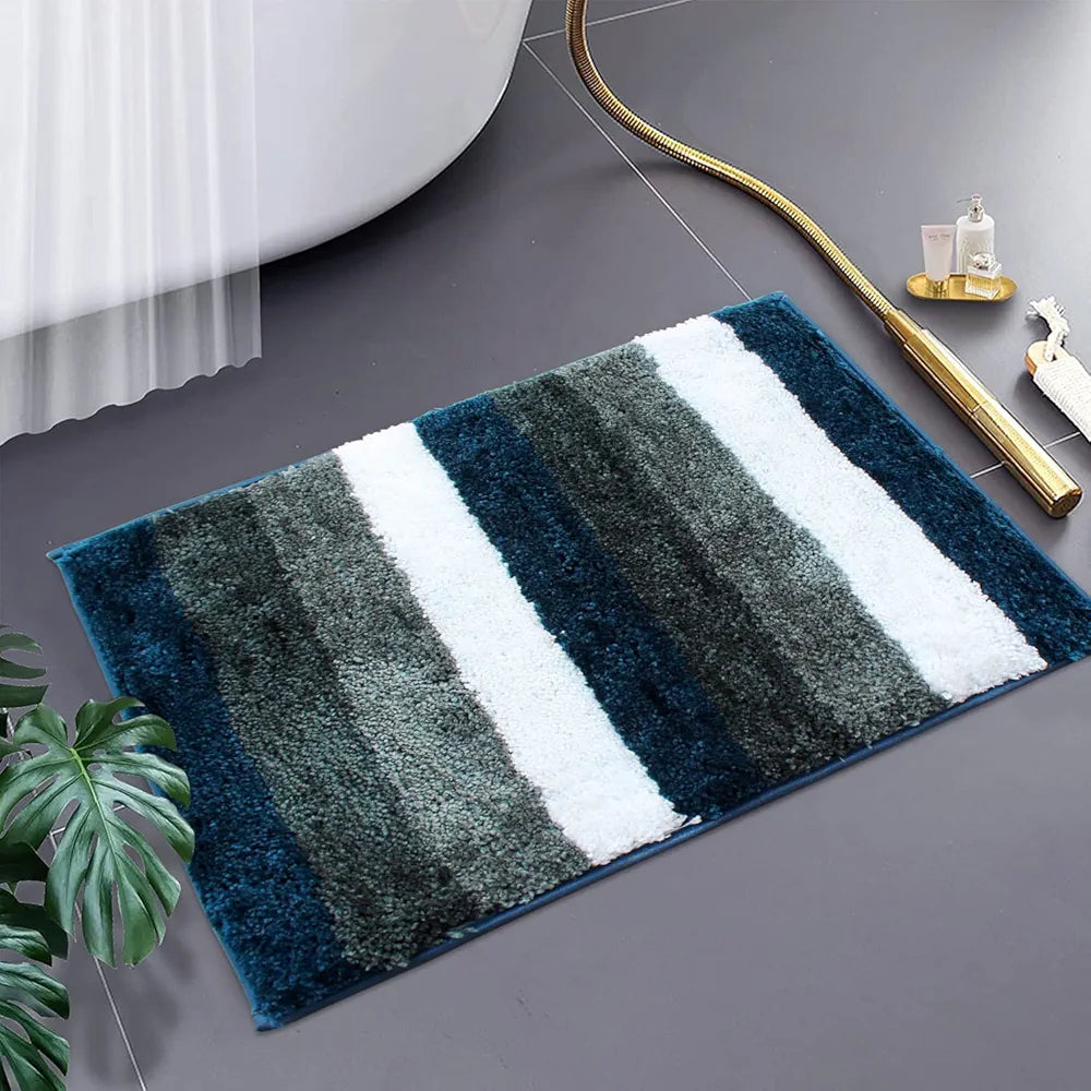 Luxe Home Bath Mat Super Soft Microfiber Non Slip Jericho Bathroom mats 40x60 cm Colour Forest Green
