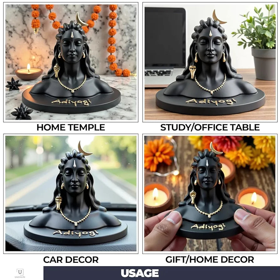 Unovate Adiyogi Statue for Car Dashboard