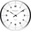 Harris & Co. Clockmasters Premium Wall Clock Luxury Number Dial - 13 Inch Analog White