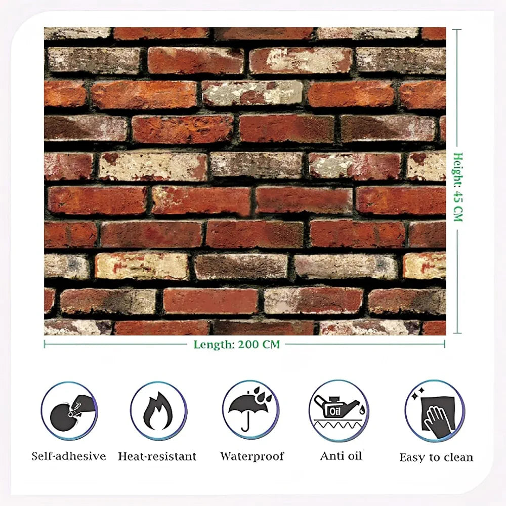 Jaamso Royals Brown Brick Wall Papers for Home Design 1