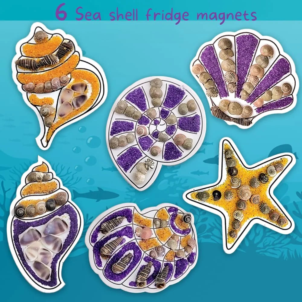 TOYKRAFTT Art and Craft Kit for Girls Boys, Gifts for Kids Aged 5 to 8, Fridge Magnet Kit for Kids - Magnetic Marine Marvels