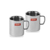 Sumeet Stainless Steel Double Wall Tea and Coffee Big Mug Set of 2Pcs (300 ml Each)