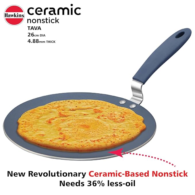 Hawkins Ceramic Nonstick Tava 26 cm Granite Griddle