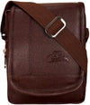 Leather Sling Bag for Men PU Leather Messenger Cross Body Travel Office One Side Chest Shoulder Bag for Men & Women | Brown