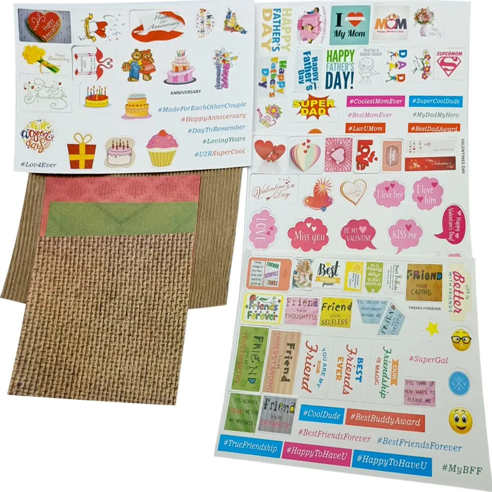 TOYKRAFTT Craft Kit for Kids Cards| Crafted Creations| Card Making Activity Kit| Greeting Cards Decoration Material| Kit Kids Aged 7 Years| Christmas Gift