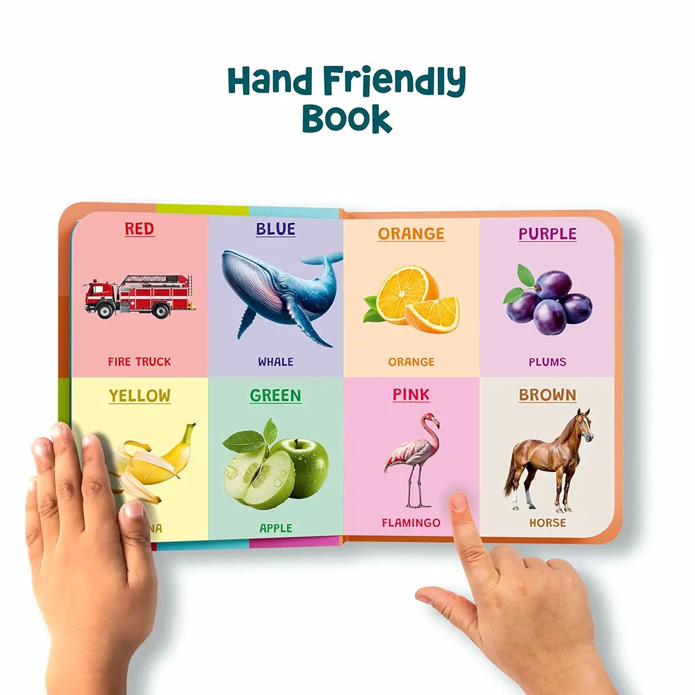 My First Padded Board Book of 4-in-1 Alphabet, Numbers, Colors, Shapes - Early Learning Books for Children Ages 1-3 Years 