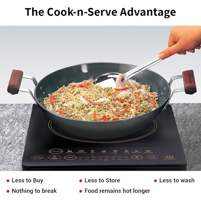Hawkins Futura Hard Anodised Deep Fry Pan 2.5 litre Induction Compatible without Lid