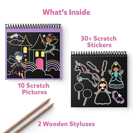 Skillmatics Paper Magical Scratch Art Book Unicorns & Princesses Multicolour Activity