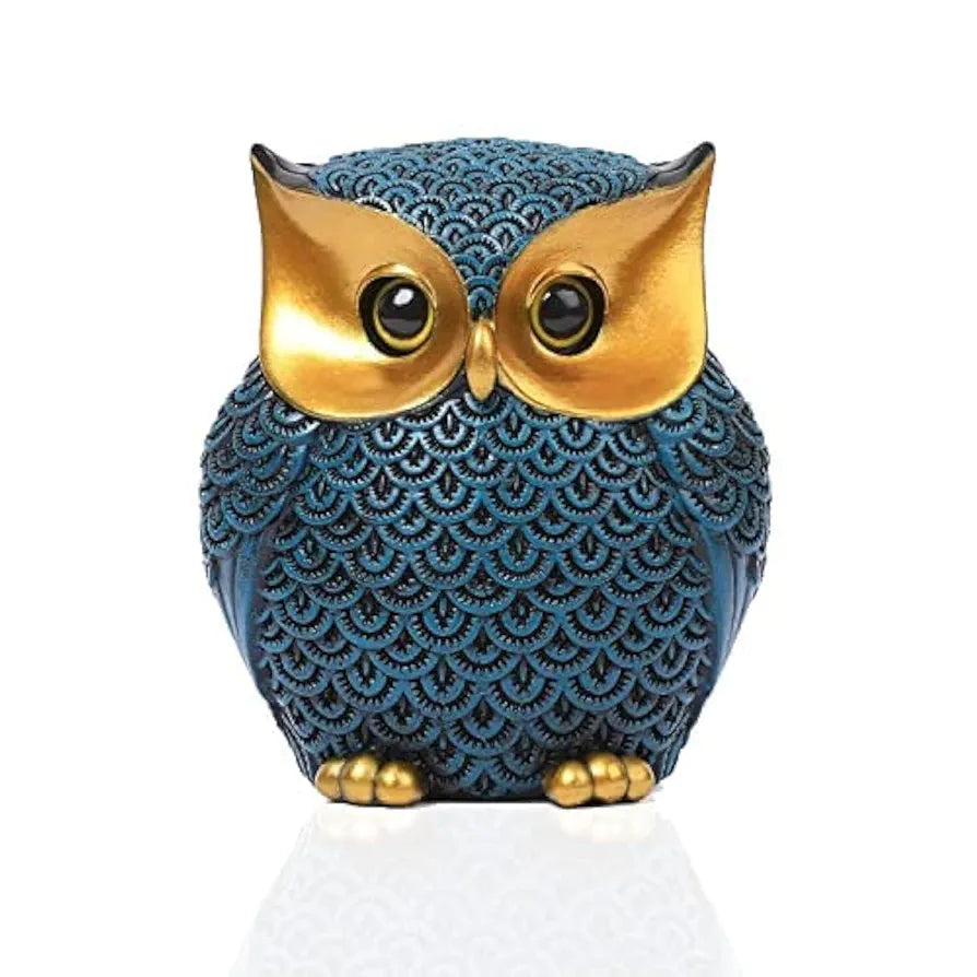 Xtore Modern Classy Lucky Owl Resin Art Figure Showpiece