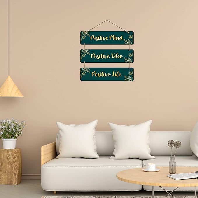 Artvibes Designer Wooden Hanging for Home Decor | Positive Quotes Decorative Items | Artworks Wall Hangings