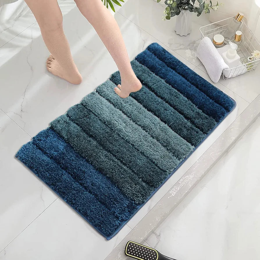 Luxe Home International Microfiber Luxe Home Bath Mat Super Soft Anti Skid Luxury Mats 40 X 60 Cm Colour Hunter Green (Pack of 2)