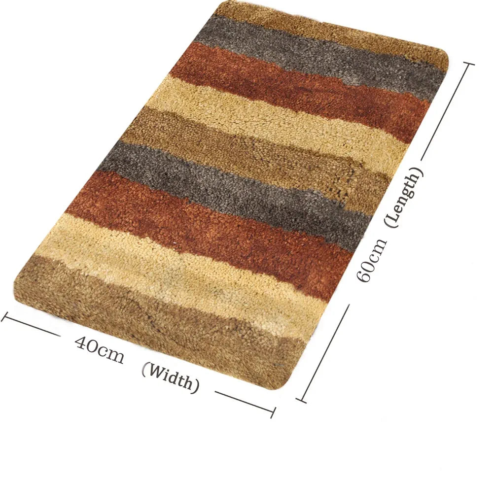 Luxe Home Jericho Doormat 2500 GSM Super Soft Microfiber Anti-Skid Bathroom Mat Mats Colour Cinnamon 40x60 cm (Pack of 2)