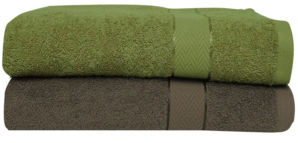 Cloth Fusion Cotton 500 GSM Towels for Bath Large Size Set of 2 Ultra Soft Bath Towel for Women and Men