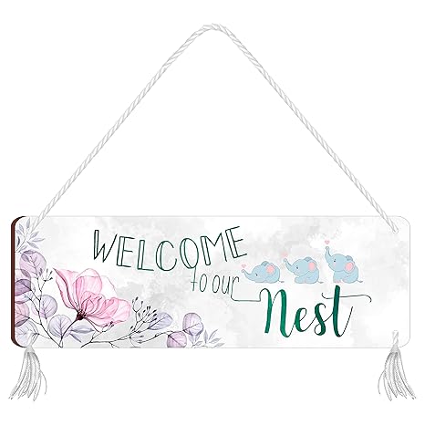 Blue Finch Home Decor Welcome Home Wall Hanging for Home Entry Or Living Room Decoration