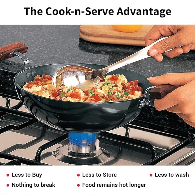 Hawkins Futura 1.5 Litre Deep Fry Pan Hard Anodised Kadai with Glass Lid