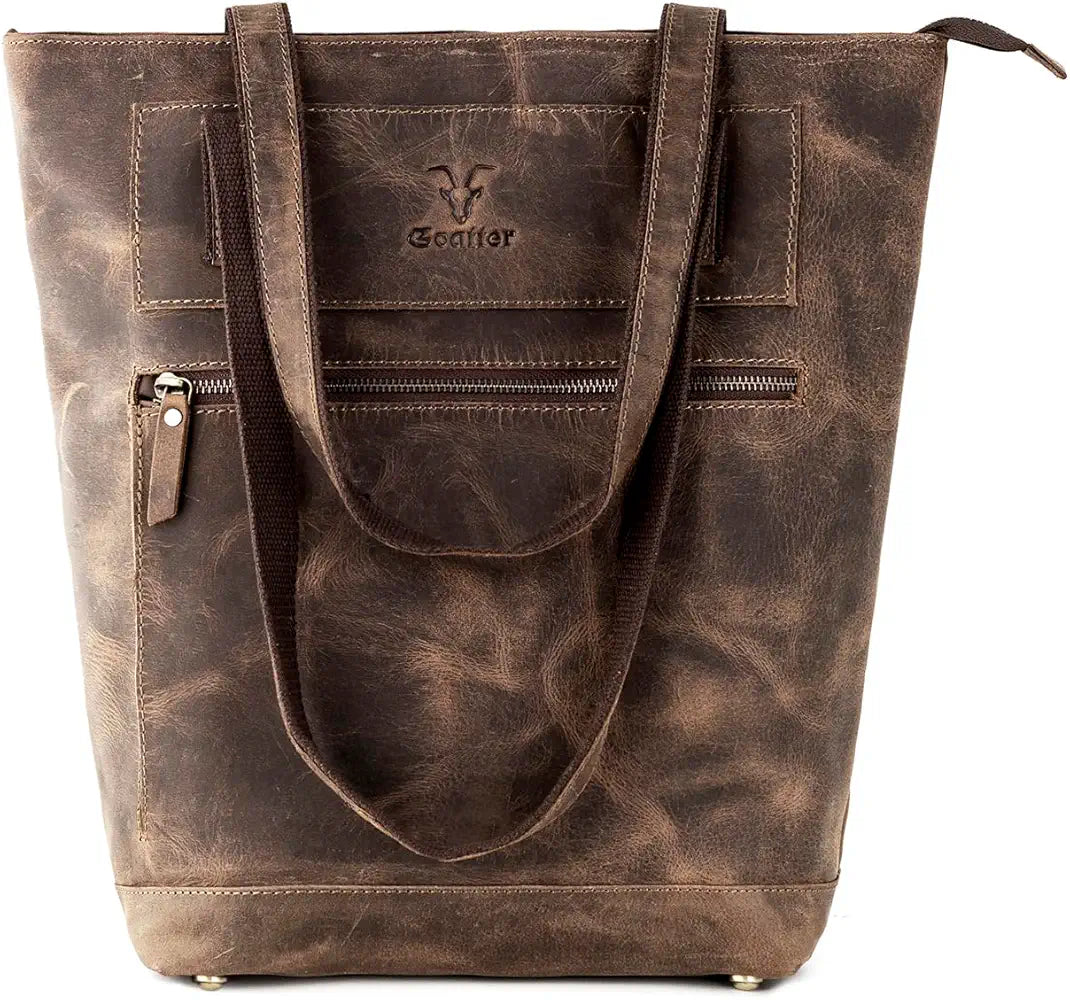 Goatter Genuine Leather Handbags For Working Women, 