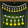 Handcrafted Decorative Bandanwar with Yellow Marigold Flowers Jasmine & Beads 40x9 Inches