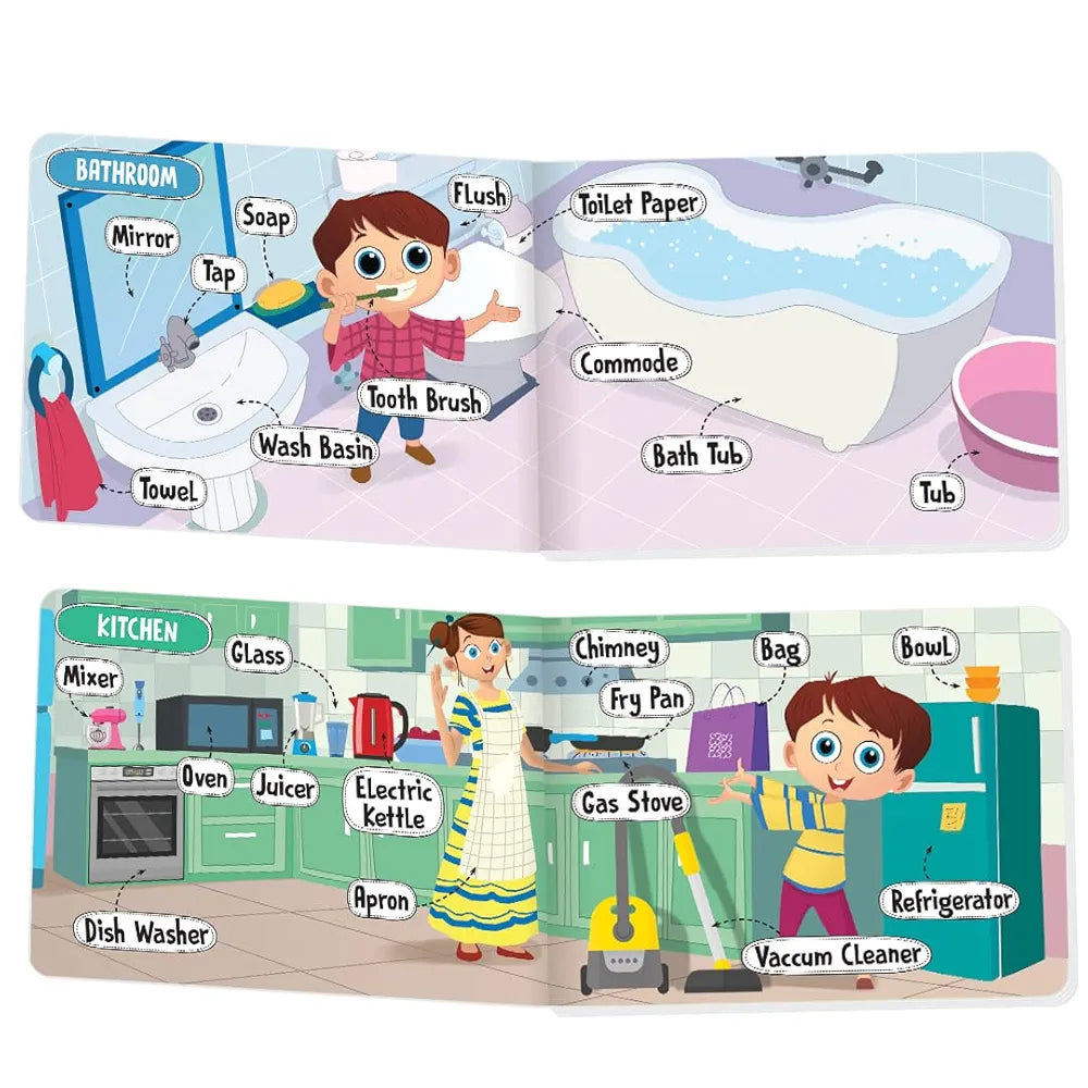 The Book Tree Picturepedia of My Home I Board Book for Kids Age 2+ I Bright & Colourful Pictures I Easy-to-Read Word Labels I Builds Vocabulary I Early Learning Picture Books for Children by Majestic Book Club