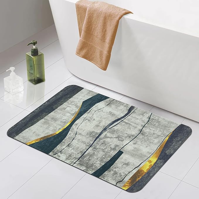 Story@Home Bathroom Mat Aqua Collection Door Mat Anti-Slip Bath Mat Grey Colour