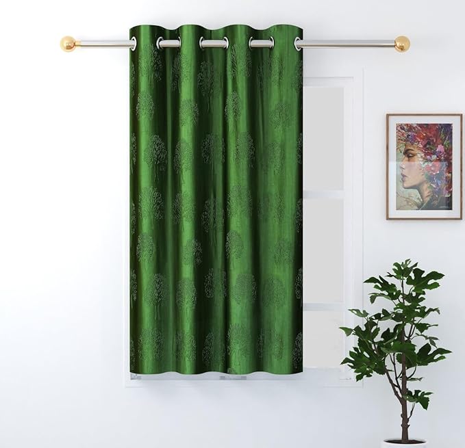 Fresh From Loom Window Floral Blackout Curtains 6 Feet Long High Tenacity Yarn Polyester