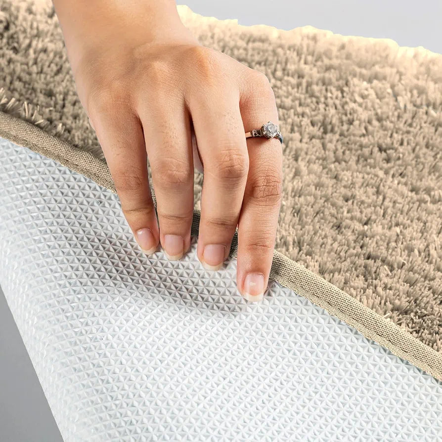 Luxe Home International Bath Mat Super Soft Ultra Absorbent Rectangular Mat Colour Beige (Pack of 2)