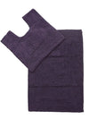 Sashaa World Solid Anti-skid Cotton Bathmat And Contour Set For Bathroom Colour Purple