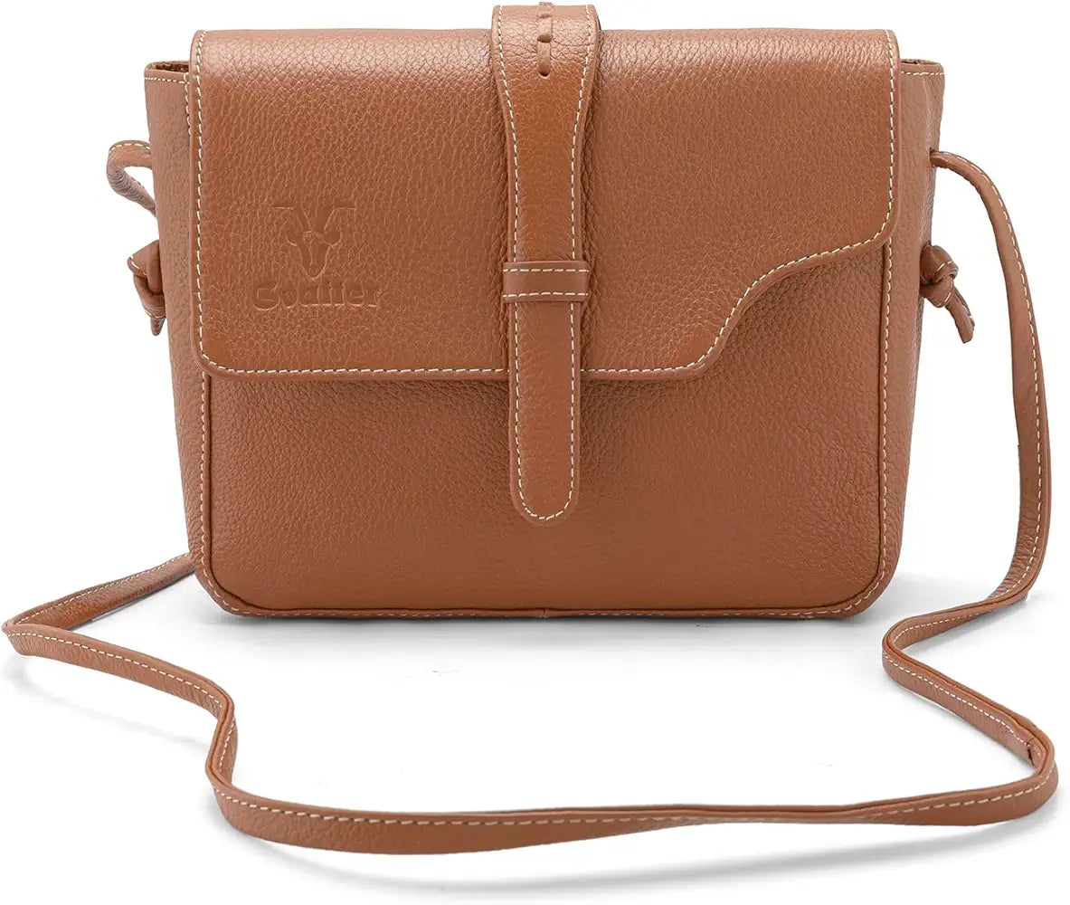 Goatter Genuine Leather Sling Cross-Body Bag For Girls And Women's