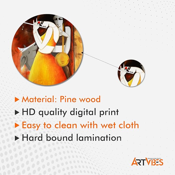 Artvibes Designer MDF Wooden Wall Hanging Decoration Item for Home | Pack of 11 Pieces