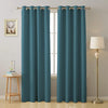 Cloth Fusion Blackout Door Curtains 7 Feet Long Set of 2 Prussian Blue Colour