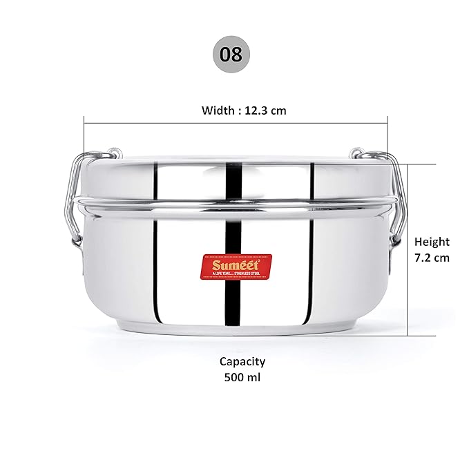 Sumeet Stainless Steel Food Pack Lunch Box - 500 ml Capacity