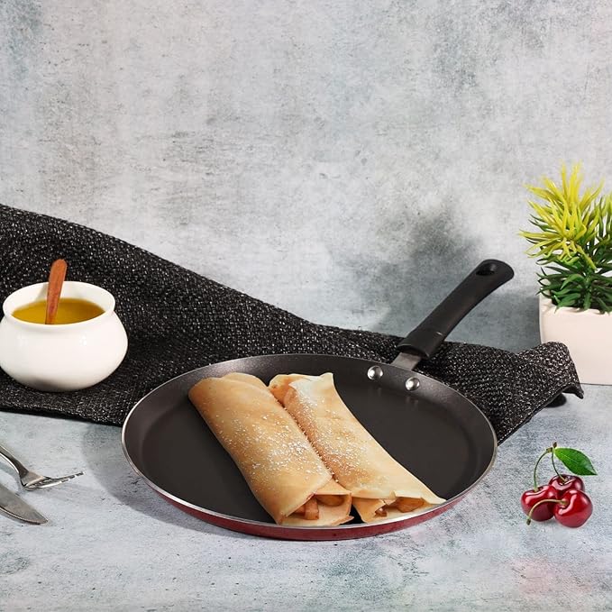 Vinod Popular Non Stick Dosa Tawa 25cm with Sturdy Riveted and Bakelite Handle