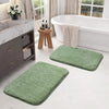 Luxe Home International Bath Mat Super Soft Ultra Absorbent Rectangular Mat Colour Pastel Green (Pack of 2)