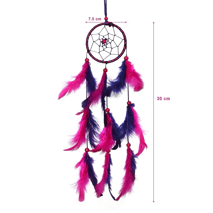 Asian Hobby Crafts Dream Catcher Mini for Wall Hanging and Decorations | Purple