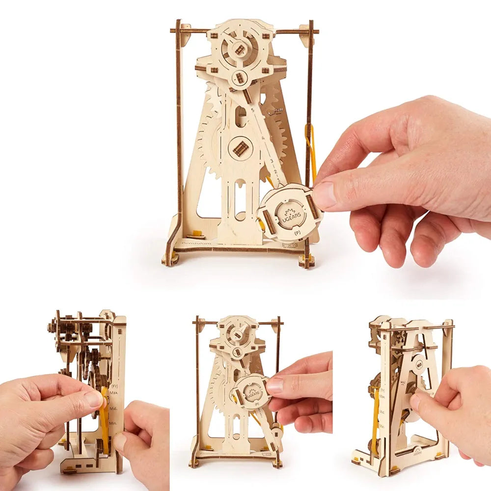 Ugears STEM Pendulum Model Kit - Creative Wooden Model Kits for Adults, Teens and Children - DIY Mechanical Science Kit for Self Assembly - Unique Educational and Engineering 3D Puzzles with App