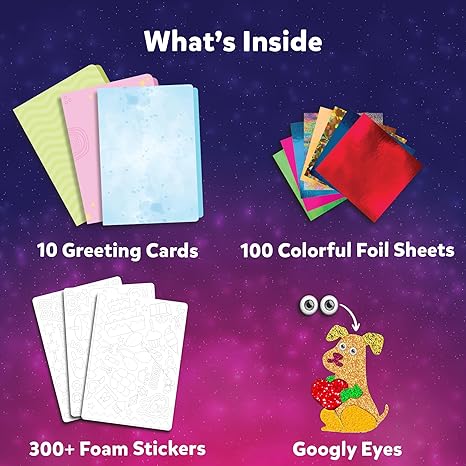 Skillmatics Art & Craft Activity Foil Fun Card Making Set No Mess Art for Kids