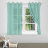 Divine Casa 5 Feet Sheer Window Curtain Elegant Eggshell  Colour Blue Transparent Polyester Panel with Eyelets Lightweight & Airy Single Curtain (Pack of 1)
