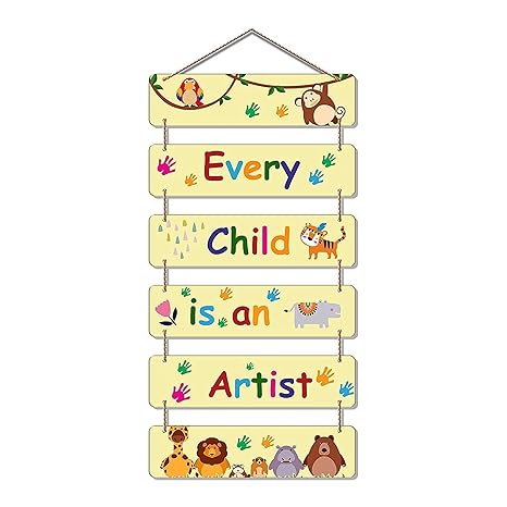 Angel Infinite Animal Design Decorative Wall Hanging Wooden Art Decoration Item For Kids Room