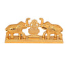 Chhariya Crafts Metal Elephant Pair With Laxmi Idol Chandan Roli Pair Kumkum Box - 7 Cm