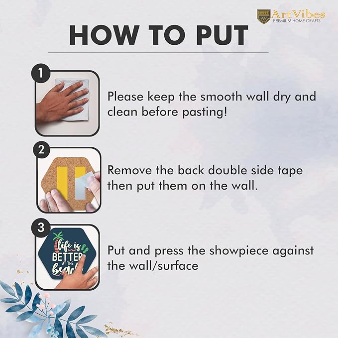 Artvibes Designer Wooden Wall Hanging Decoration for Home | Quotes Decor Item | Pack of 13 Pieces