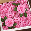 Artificial Flowers Foam Rose Flowers with Stem Real Looking Artificial Rose Peach