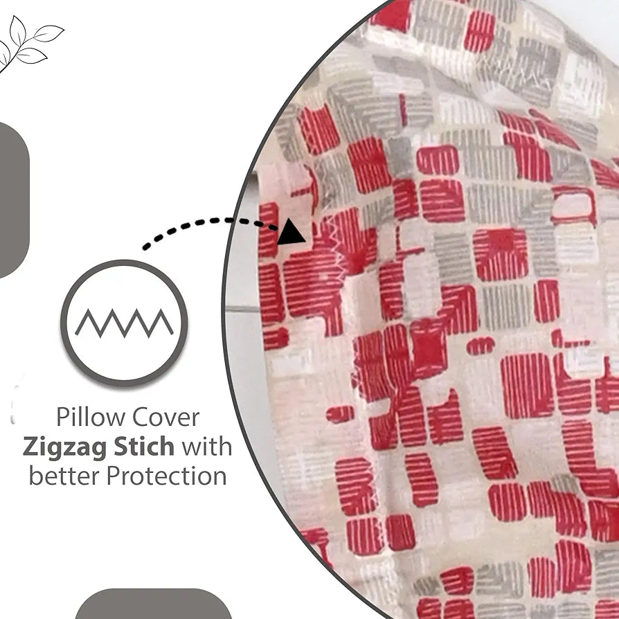 Divine Casa 144 TC Pure Cotton Double Bed Bedsheet with 2 Pillow Covers Mosaic Bloom Colour Ivory Red