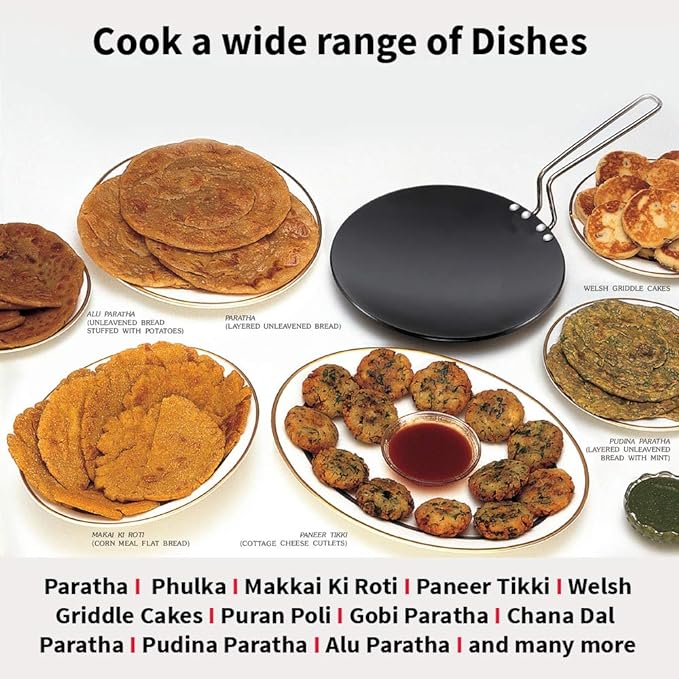 Hawkins Futura Hard Anodised Roti Tava 26cm, 4.88mm thick Induction Compatible