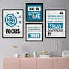 Kotart Wood Focus Motivational Quotes Framed Posters