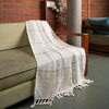 Urban Space Handmade Pure Cotton Sofa Throw Blanket, Soft Decorative Throw for Living Room, Sofa, Chair and Couch, Reversible and Breathable Throw -200 TC White checks