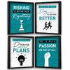 Kotart Risking Is Better Motivational Quotes Posters with Frame